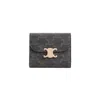 Celine Triomphe Small Flap Canvas Wallet Women In Brown