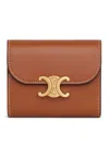 Celine Triomphe Small Flap Wallet In Leather