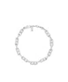 Celine Triomphe Small Octagon Bracelet In Brass With Rhodium Finish