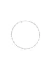 Celine Triomphe Small Octagon Necklace In Brass With Rhodium Finish In Silver