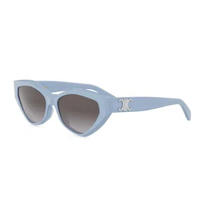 Celine Triomphe Smoke Gradient Cat Eye Ladies Sunglasses Cl40323u 84b 56 In Green