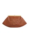 Celine Triomphe Smooth Sheep Leather Handbag In Brown
