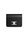 Celine Triomphe Snap Wallet In Black