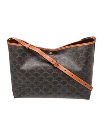 Pre-owned Celine Triomphe Soft Shopper 2025 In Brown