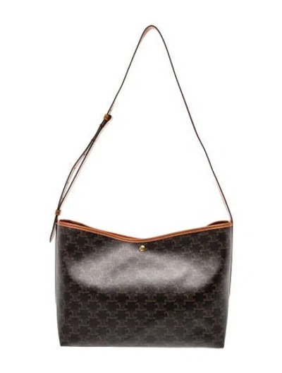 Pre-owned Celine Triomphe Soft Shopper 2026 In Black/brown