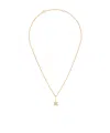Celine Triomphe Solitaire Sparkle Necklace In Strass And Brass With Gold Finish