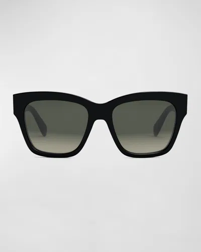 Celine Triomphe Square Acetate Sunglasses In Black