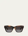 Celine Triomphe Square Acetate Sunglasses In Blonde Havana Gradient Roviex