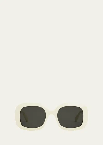 Celine Triomphe Square Acetate Sunglasses In Neutral