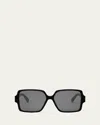Celine Triomphe Square Acetate Sunglasses In Sblksmk