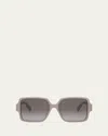 Celine Triomphe Square Acetate Sunglasses In Slbrnbrng