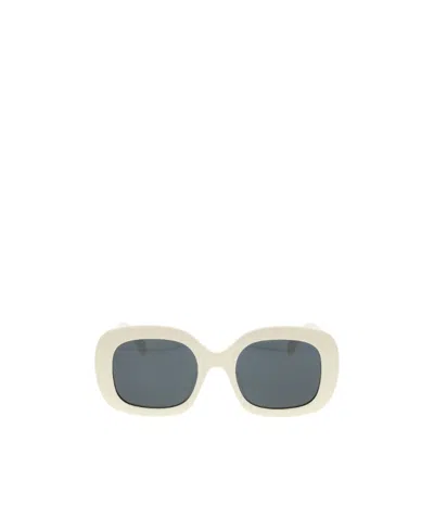 Celine Triomphe Square-frame Sunglasses In White