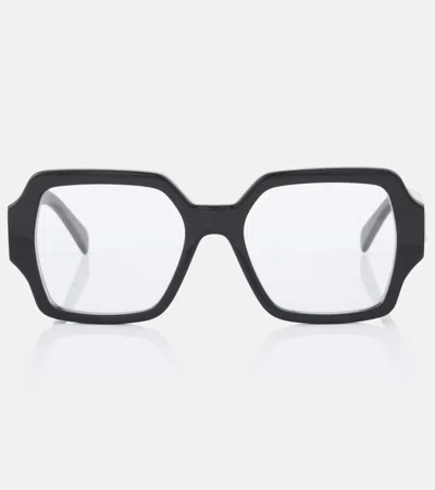 Celine Triomphe Square Glasses In Black