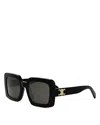 Celine Triomphe Acetate Square Sunglasses In Burgundy