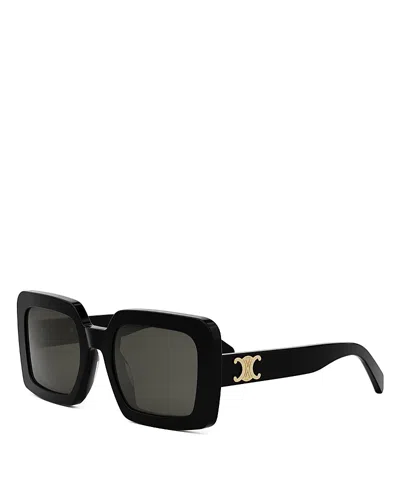 CELINE TRIOMPHE SQUARE SUNGLASSES, 56MM