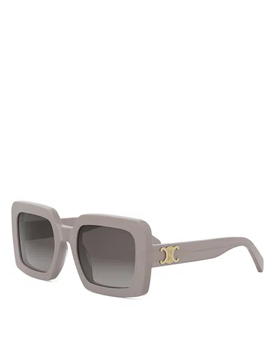 CELINE TRIOMPHE SQUARE SUNGLASSES, 56MM