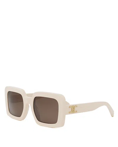 CELINE TRIOMPHE SQUARE SUNGLASSES, 56MM