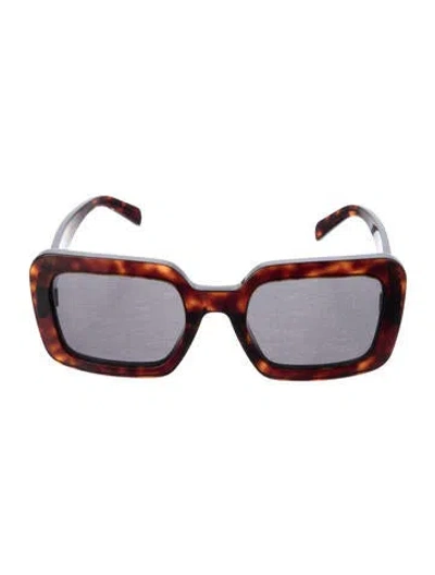 Pre-owned Celine Triomphe Square Sunglasses In Brown