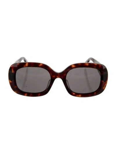 Pre-owned Celine Triomphe Square Sunglasses In Brown