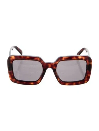 Pre-owned Celine Triomphe Square Sunglasses In Brown