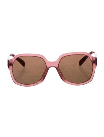 Pre-owned Celine Triomphe Square Sunglasses In Pink