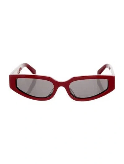 Pre-owned Celine Triomphe Square Sunglasses In Red