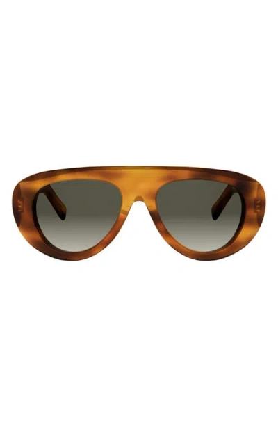 Celine Triomphe Stamp 52mm Gradient Pilot Sunglasses In Brown