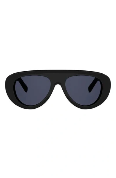 Celine Triomphe Stamp 57mm Pilot Sunglasses In Black