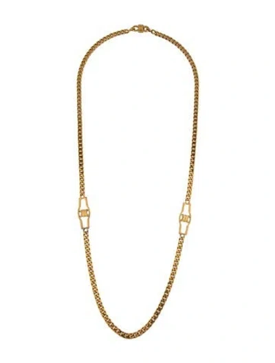 Pre-owned Celine Triomphe Station Necklace, 30" In Multicolor