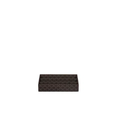 Celine Triomphe Stationery Storage Box In Black
