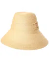 Celine Triomphe Straw Hat In Brown