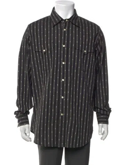Pre-owned Celine Triomphe Striped Shirt