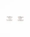 Celine Céline Triomphe Studs Earrings In Silver