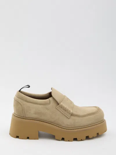 Celine Triomphe Suede Loafers