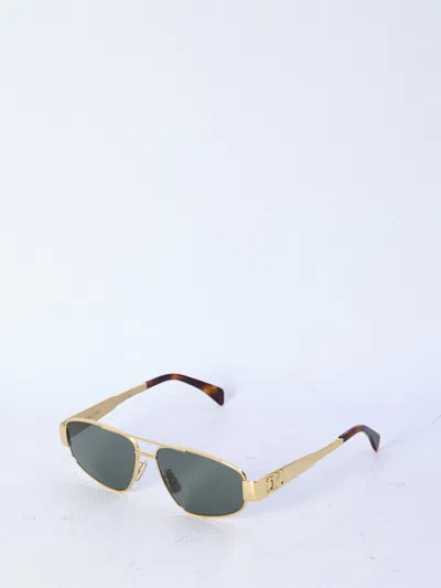 Celine Triomphe Metal 03 D-frame Gold-tone Sunglasses