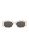 Celine Triomphe Rectangular Sunglasses In Beige