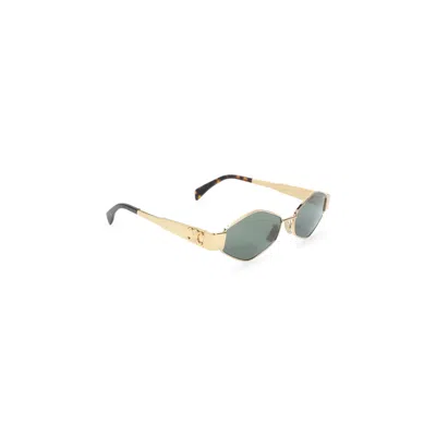 Celine Triomphe Metal 02 Sunglasses In Gold