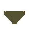 Celine Triomphe Swimsuit Bottom In Matte Jersey In Military Green