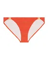 Celine Triomphe Swimsuit Bottom In Striped Jersey In Orange