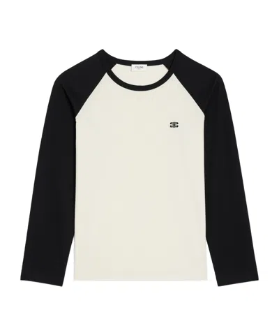Celine Triomphe T-shirt In Cotton Jersey In Neutral