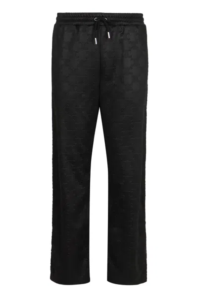 Celine Triomphe Techno Fabric Track Pants In Black