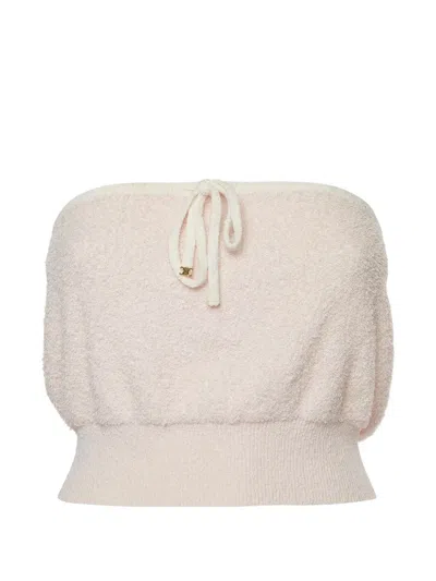 Pre-owned Celine Triomphe Terry Tube Top In Pink