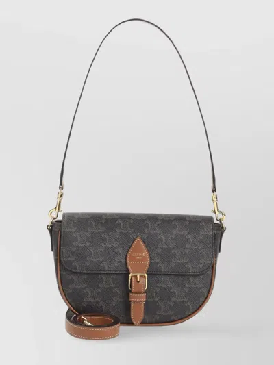 Celine Triomphe Textile Shoulder Bag