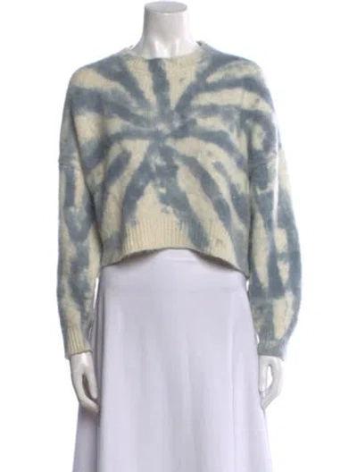 Pre-owned Celine Triomphe Tie Dye Alpaca Sweater In Blue