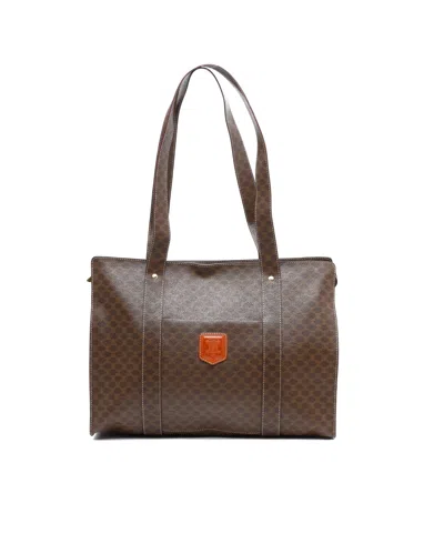Celine Céline Triomphe Tote Bag In Black