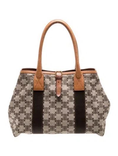 Pre-owned Celine Triomphe Tote In Brown