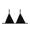 Celine Triomphe Triangle Top In Matte Jersey In Black