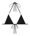 Celine Triomphe Triangle Top In Matte Jersey In Black