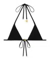 Celine Triomphe Triangle Top In Matte Jersey In Black