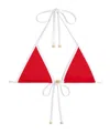 Celine Triomphe Triangle Top In Matte Jersey In Multi